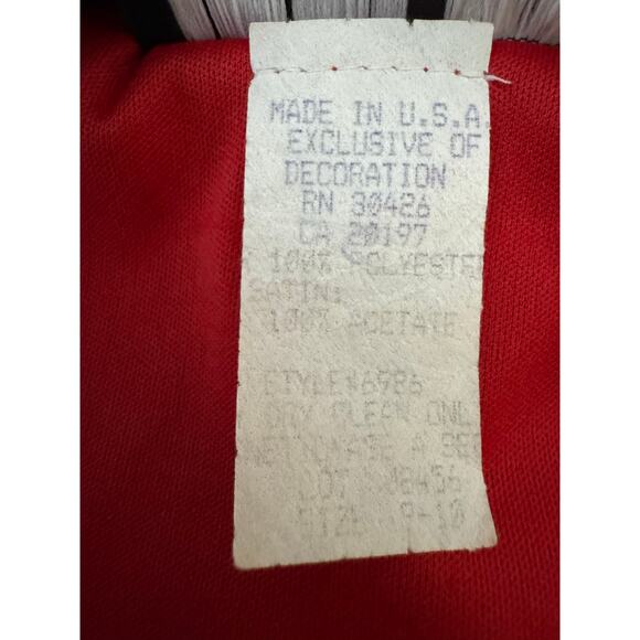 Y2K Bari Jay Black Red Ruffle Gown Formal Maxi Dress 9/10 - Picture 7 of 9